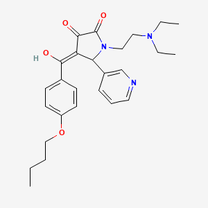 4-[(4-butoxyphenyl)carbonyl]-1-[2-(diethylamino)ethyl]-3-hydroxy-5-(pyridin-3-yl)-1,5-dihydro-2H-pyrrol-2-one