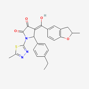 5-(4-ethylphenyl)-3-hydroxy-4-[(2-methyl-2,3-dihydro-1-benzofuran-5-yl)carbonyl]-1-(5-methyl-1,3,4-thiadiazol-2-yl)-1,5-dihydro-2H-pyrrol-2-one