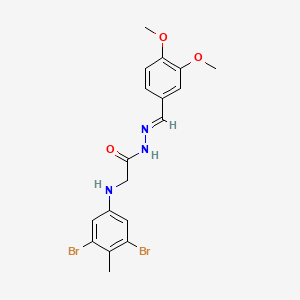 2-[(3,5-Dibromo-4-methylphenyl)amino]-N'-[(E)-(3,4-dimethoxyphenyl)methylidene]acetohydrazide