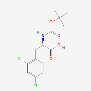 molecular formula C14H17Cl2NO4 B111203 (R)-2-((叔丁氧羰基)氨基)-3-(2,4-二氯苯基)丙酸 CAS No. 114873-12-0