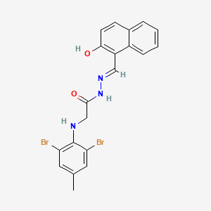 2-[(2,6-Dibromo-4-methylphenyl)amino]-N'-[(E)-(2-hydroxynaphthalen-1-YL)methylidene]acetohydrazide