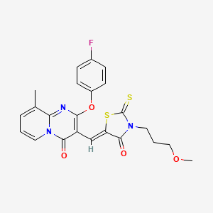 2-(4-fluorophenoxy)-3-{(Z)-[3-(3-methoxypropyl)-4-oxo-2-thioxo-1,3-thiazolidin-5-ylidene]methyl}-9-methyl-4H-pyrido[1,2-a]pyrimidin-4-one