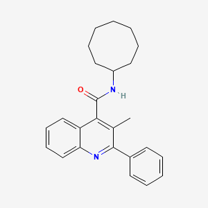 molecular formula C25H28N2O B11120384 N-cyclooctyl-3-methyl-2-phenylquinoline-4-carboxamide 