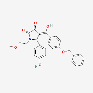 4-{[4-(benzyloxy)phenyl]carbonyl}-3-hydroxy-5-(4-hydroxyphenyl)-1-(2-methoxyethyl)-1,5-dihydro-2H-pyrrol-2-one