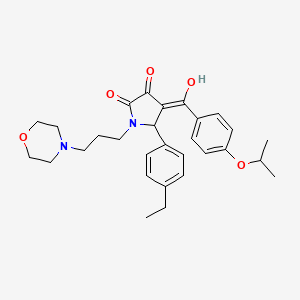 molecular formula C29H36N2O5 B11120394 5-(4-ethylphenyl)-3-hydroxy-1-[3-(morpholin-4-yl)propyl]-4-{[4-(propan-2-yloxy)phenyl]carbonyl}-1,5-dihydro-2H-pyrrol-2-one 