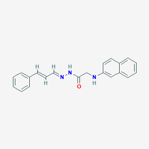 molecular formula C21H19N3O B11120402 2-[(Naphthalen-2-YL)amino]-N'-[(1E2E)-3-phenylprop-2-EN-1-ylidene]acetohydrazide 