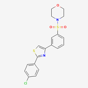 molecular formula C19H17ClN2O3S2 B11120404 4-({3-[2-(4-Chlorophenyl)-1,3-thiazol-4-yl]phenyl}sulfonyl)morpholine 