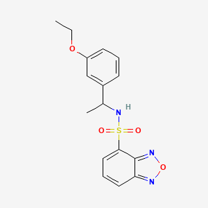 molecular formula C16H17N3O4S B11120422 N-[1-(3-ethoxyphenyl)ethyl]-2,1,3-benzoxadiazole-4-sulfonamide 