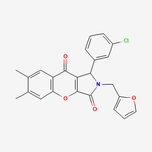 1-(3-Chlorophenyl)-2-(furan-2-ylmethyl)-6,7-dimethyl-1,2-dihydrochromeno[2,3-c]pyrrole-3,9-dione