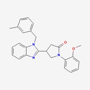 molecular formula C26H25N3O2 B11120432 1-(2-methoxyphenyl)-4-[1-(3-methylbenzyl)-1H-benzimidazol-2-yl]pyrrolidin-2-one 