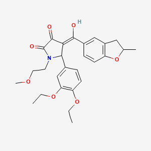 5-(3,4-diethoxyphenyl)-3-hydroxy-1-(2-methoxyethyl)-4-[(2-methyl-2,3-dihydro-1-benzofuran-5-yl)carbonyl]-1,5-dihydro-2H-pyrrol-2-one