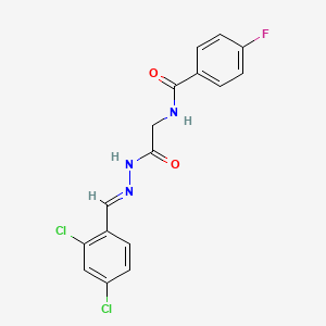 N-(2-(2-(2,4-Dichlorobenzylidene)hydrazino)-2-oxoethyl)-4-fluorobenzamide