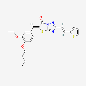 (5Z)-5-(4-butoxy-3-ethoxybenzylidene)-2-[(E)-2-(thiophen-2-yl)ethenyl][1,3]thiazolo[3,2-b][1,2,4]triazol-6(5H)-one