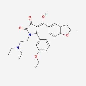 1-[2-(diethylamino)ethyl]-5-(3-ethoxyphenyl)-3-hydroxy-4-[(2-methyl-2,3-dihydro-1-benzofuran-5-yl)carbonyl]-1,5-dihydro-2H-pyrrol-2-one