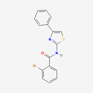 molecular formula C16H11BrN2OS B11120479 2-bromo-N-(4-phenyl-1,3-thiazol-2-yl)benzamide 