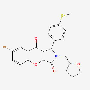 7-Bromo-1-[4-(methylsulfanyl)phenyl]-2-(tetrahydrofuran-2-ylmethyl)-1,2-dihydrochromeno[2,3-c]pyrrole-3,9-dione