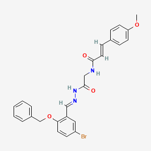 (E)-N-[1-(2-Benzyloxy-5-bromo-phenyl)-meth-(E)-ylidene-hydrazinocarbonylmethyl]-3-(4-methoxy-pheny l)-acrylamide