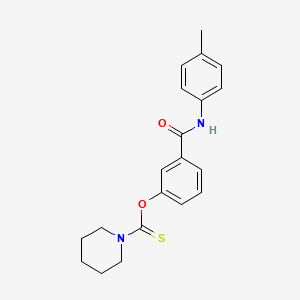 molecular formula C20H22N2O2S B11120565 O-{3-[(4-methylphenyl)carbamoyl]phenyl} piperidine-1-carbothioate 