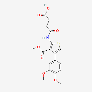 4-{[4-(3,4-Dimethoxyphenyl)-3-(methoxycarbonyl)thiophen-2-yl]amino}-4-oxobutanoic acid