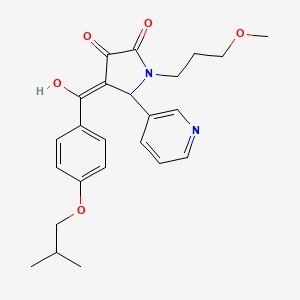 molecular formula C24H28N2O5 B11120585 3-hydroxy-4-(4-isobutoxybenzoyl)-1-(3-methoxypropyl)-5-(3-pyridinyl)-1,5-dihydro-2H-pyrrol-2-one 