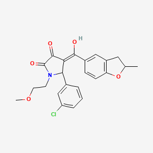 5-(3-chlorophenyl)-3-hydroxy-1-(2-methoxyethyl)-4-[(2-methyl-2,3-dihydro-1-benzofuran-5-yl)carbonyl]-1,5-dihydro-2H-pyrrol-2-one