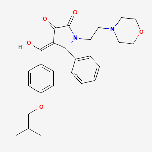 molecular formula C27H32N2O5 B11120624 3-hydroxy-4-{[4-(2-methylpropoxy)phenyl]carbonyl}-1-[2-(morpholin-4-yl)ethyl]-5-phenyl-1,5-dihydro-2H-pyrrol-2-one 