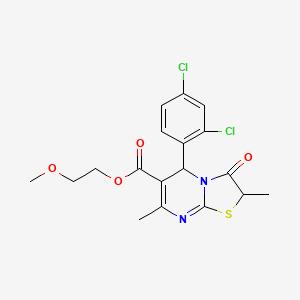 2-methoxyethyl 5-(2,4-dichlorophenyl)-2,7-dimethyl-3-oxo-2,3-dihydro-5H-[1,3]thiazolo[3,2-a]pyrimidine-6-carboxylate