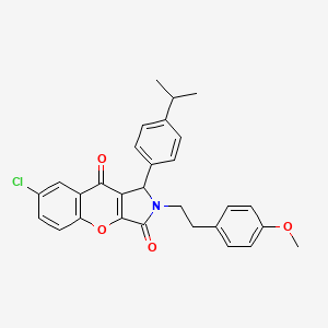 7-Chloro-2-[2-(4-methoxyphenyl)ethyl]-1-[4-(propan-2-yl)phenyl]-1,2-dihydrochromeno[2,3-c]pyrrole-3,9-dione