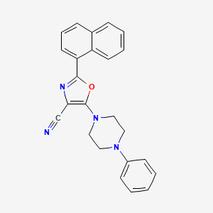 2-(Naphthalen-1-yl)-5-(4-phenylpiperazin-1-yl)-1,3-oxazole-4-carbonitrile