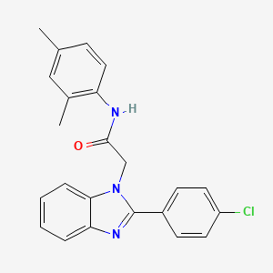 2-[2-(4-chlorophenyl)-1H-1,3-benzimidazol-1-yl]-N-(2,4-dimethylphenyl)acetamide