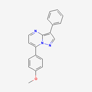 molecular formula C19H15N3O B11120650 7-(4-Methoxyphenyl)-3-phenylpyrazolo[1,5-a]pyrimidine 