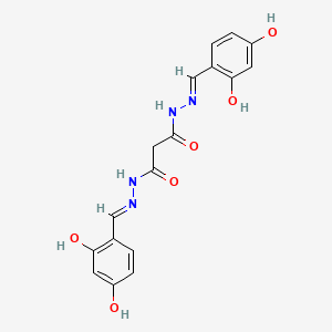 N'~1~,N'~3~-bis[(E)-(2,4-dihydroxyphenyl)methylidene]propanedihydrazide