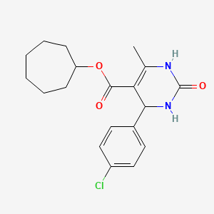 Cycloheptyl 4-(4-chlorophenyl)-6-methyl-2-oxo-1,2,3,4-tetrahydropyrimidine-5-carboxylate