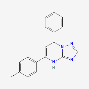 molecular formula C18H16N4 B11120672 7-Phenyl-5-(p-tolyl)-4,7-dihydro-[1,2,4]triazolo[1,5-a]pyrimidine CAS No. 300393-27-5