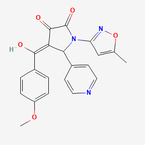 3-hydroxy-4-[(4-methoxyphenyl)carbonyl]-1-(5-methyl-1,2-oxazol-3-yl)-5-(pyridin-4-yl)-1,5-dihydro-2H-pyrrol-2-one