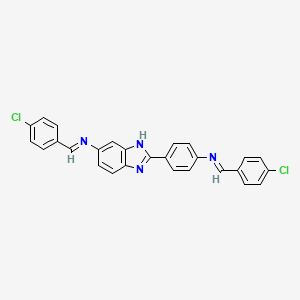 N-[(E)-(4-chlorophenyl)methylidene]-2-(4-{[(E)-(4-chlorophenyl)methylidene]amino}phenyl)-1H-benzimidazol-5-amine