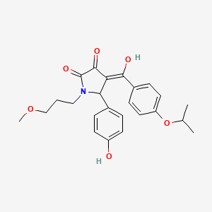 3-hydroxy-5-(4-hydroxyphenyl)-1-(3-methoxypropyl)-4-{[4-(propan-2-yloxy)phenyl]carbonyl}-1,5-dihydro-2H-pyrrol-2-one