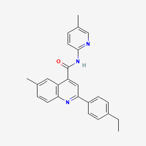 2-(4-ethylphenyl)-6-methyl-N-(5-methylpyridin-2-yl)quinoline-4-carboxamide