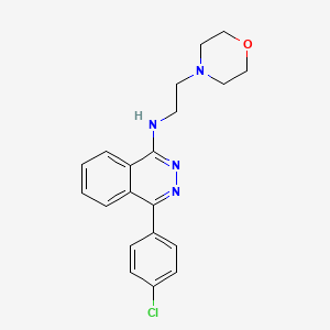 molecular formula C20H21ClN4O B11120730 4-(4-chlorophenyl)-N-[2-(morpholin-4-yl)ethyl]phthalazin-1-amine 