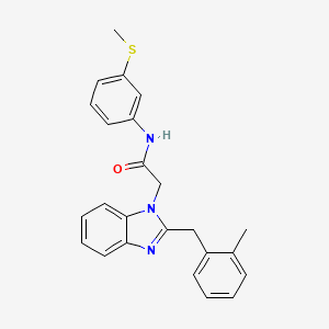 2-[2-(2-methylbenzyl)-1H-1,3-benzimidazol-1-yl]-N-[3-(methylsulfanyl)phenyl]acetamide