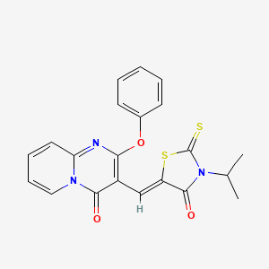 3-isopropyl-5-[(Z)-1-(4-oxo-2-phenoxy-4H-pyrido[1,2-a]pyrimidin-3-yl)methylidene]-2-thioxo-1,3-thiazolan-4-one