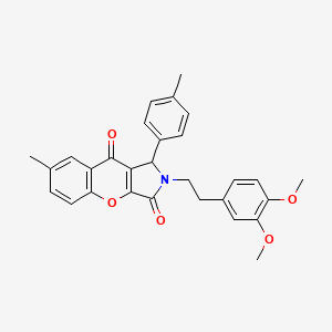 2-[2-(3,4-Dimethoxyphenyl)ethyl]-7-methyl-1-(4-methylphenyl)-1,2-dihydrochromeno[2,3-c]pyrrole-3,9-dione