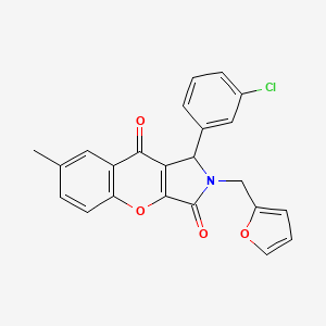 1-(3-Chlorophenyl)-2-(furan-2-ylmethyl)-7-methyl-1,2-dihydrochromeno[2,3-c]pyrrole-3,9-dione