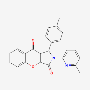 molecular formula C24H18N2O3 B11120824 1-(4-Methylphenyl)-2-(6-methylpyridin-2-yl)-1,2-dihydrochromeno[2,3-c]pyrrole-3,9-dione 