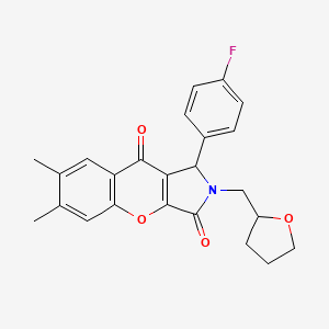 1-(4-Fluorophenyl)-6,7-dimethyl-2-(tetrahydrofuran-2-ylmethyl)-1,2-dihydrochromeno[2,3-c]pyrrole-3,9-dione