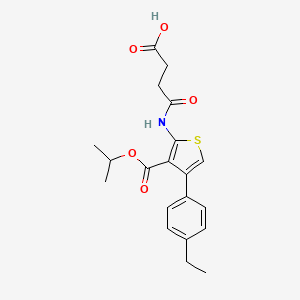 4-({4-(4-Ethylphenyl)-3-[(propan-2-yloxy)carbonyl]thiophen-2-yl}amino)-4-oxobutanoic acid