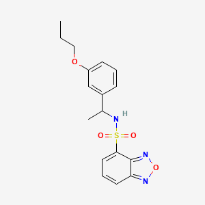 molecular formula C17H19N3O4S B11120843 N-[1-(3-propoxyphenyl)ethyl]-2,1,3-benzoxadiazole-4-sulfonamide 