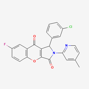 1-(3-Chlorophenyl)-7-fluoro-2-(4-methylpyridin-2-yl)-1,2-dihydrochromeno[2,3-c]pyrrole-3,9-dione