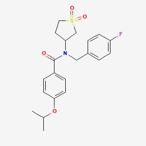 N-(1,1-dioxidotetrahydrothiophen-3-yl)-N-(4-fluorobenzyl)-4-(propan-2-yloxy)benzamide