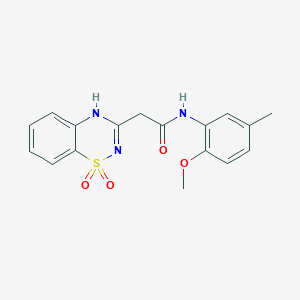 2-(1,1-dioxido-2H-benzo[e][1,2,4]thiadiazin-3-yl)-N-(2-methoxy-5-methylphenyl)acetamide